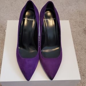 Pierre Hardy purple suede pumps